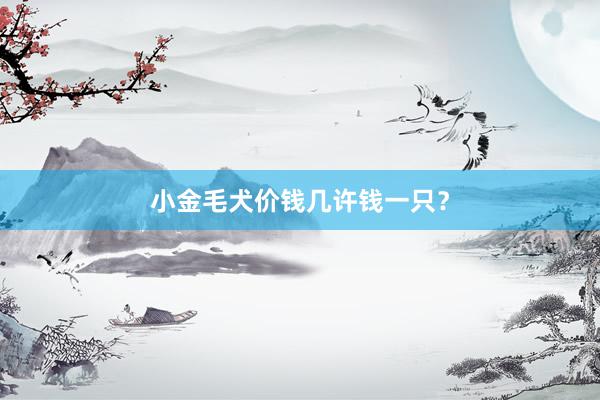 小金毛犬价钱几许钱一只?